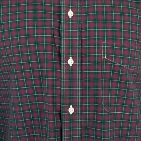 Lauren Ralph Lauren Mens Button down Dress Shirt Red & Green Plaid Size 16.5 32 - Picture 6 of 7